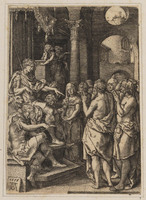 TvB G 3966
          <br/>
          De ouderlingen beschuldigt van overspel
          <br/>
          <em>Aldegrever, Heinrich (1502 - 1555/61)</em>